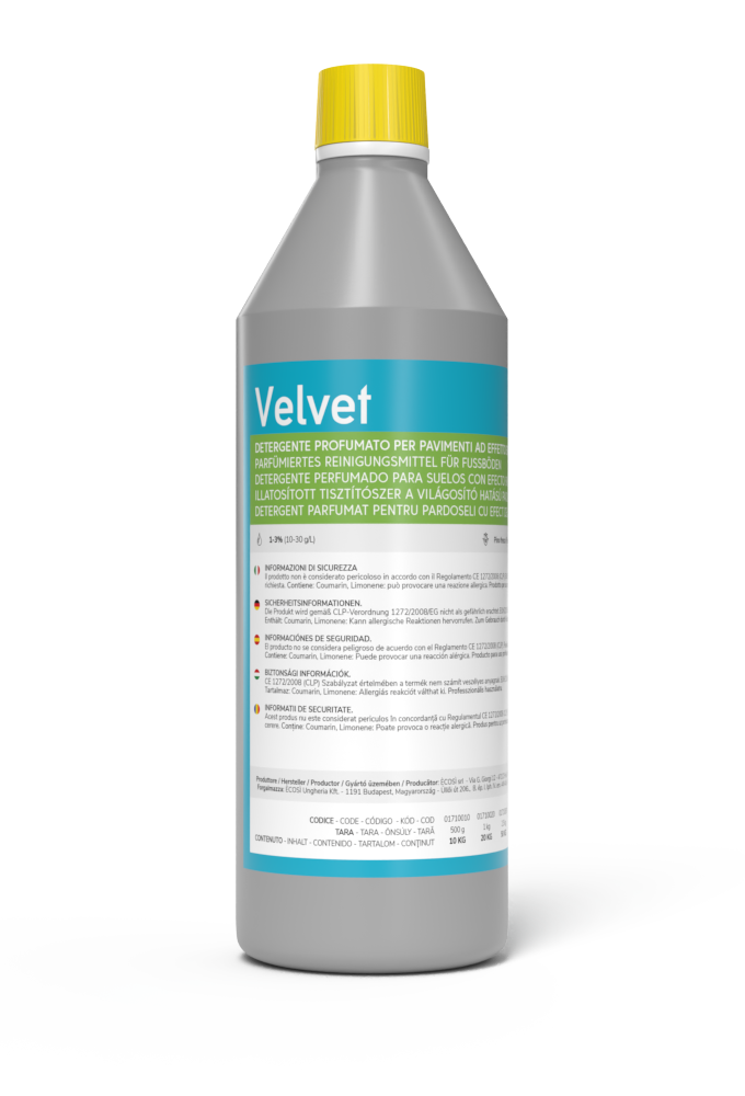 VELVET DETERGENTE PROFUMATO PER PAVIMENTI AD EFFETTO BRILLANTANTE