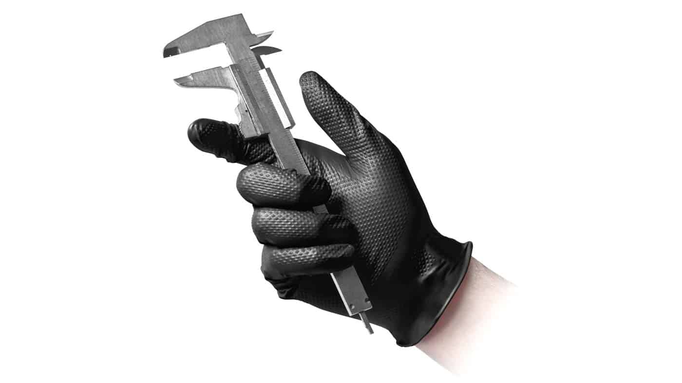 Guanti In Nitrile Senza Polvere Full Grip N85 NERI CF 50 PZ – gr. 8,4 Ultra resistente