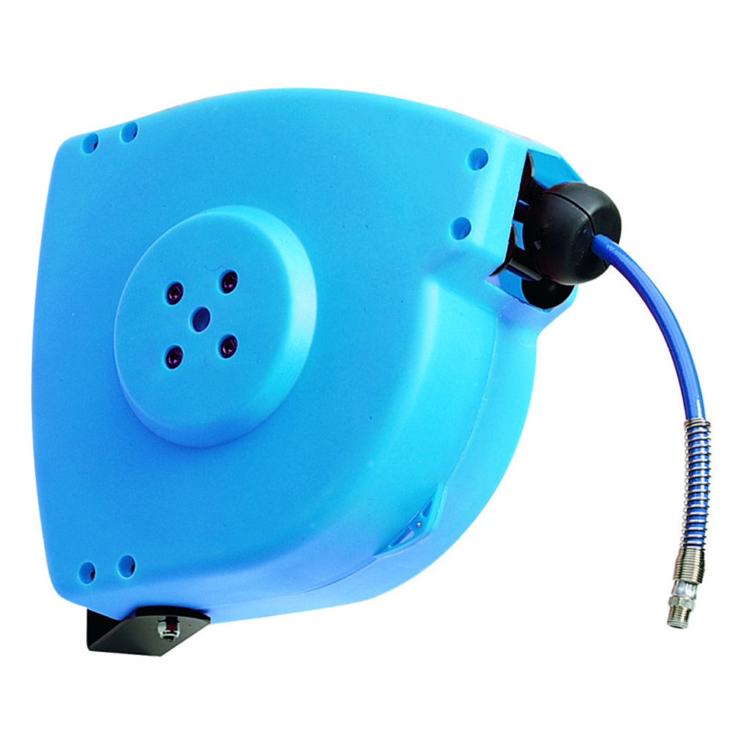 Avvolgitubo automatico carenato in nylon con tubo in poliuretano per aria compressa/Acqua